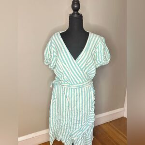 Draper James RSVP | Striped Wrapped Dress size XXL